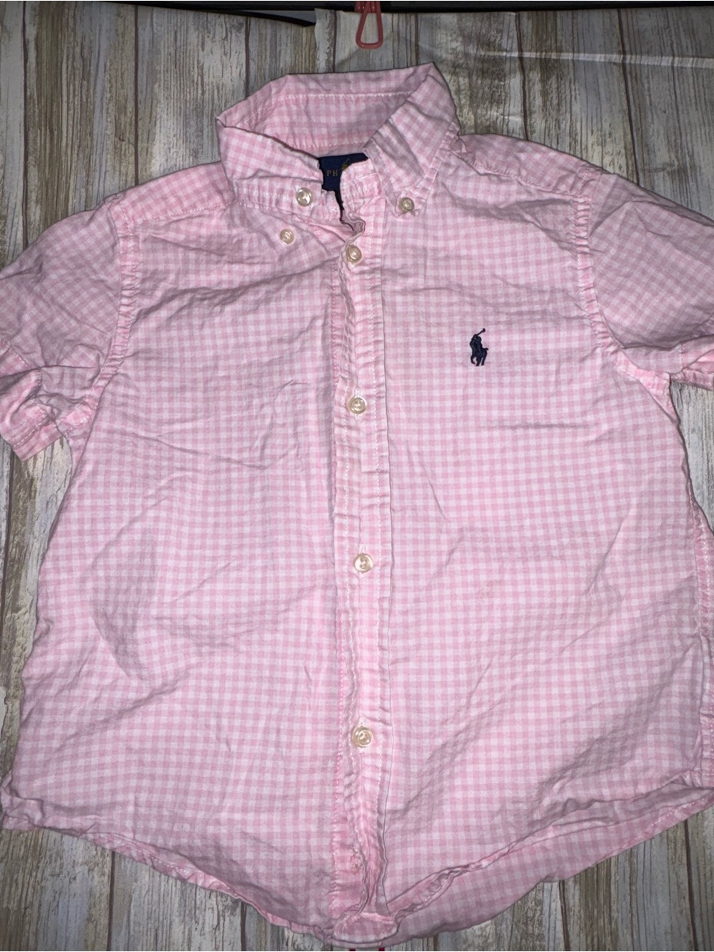 Ralph Lauren Pink Gingham Button-Down Shirt